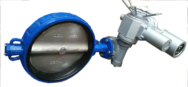 Special electric butterfly valve for desulfurization